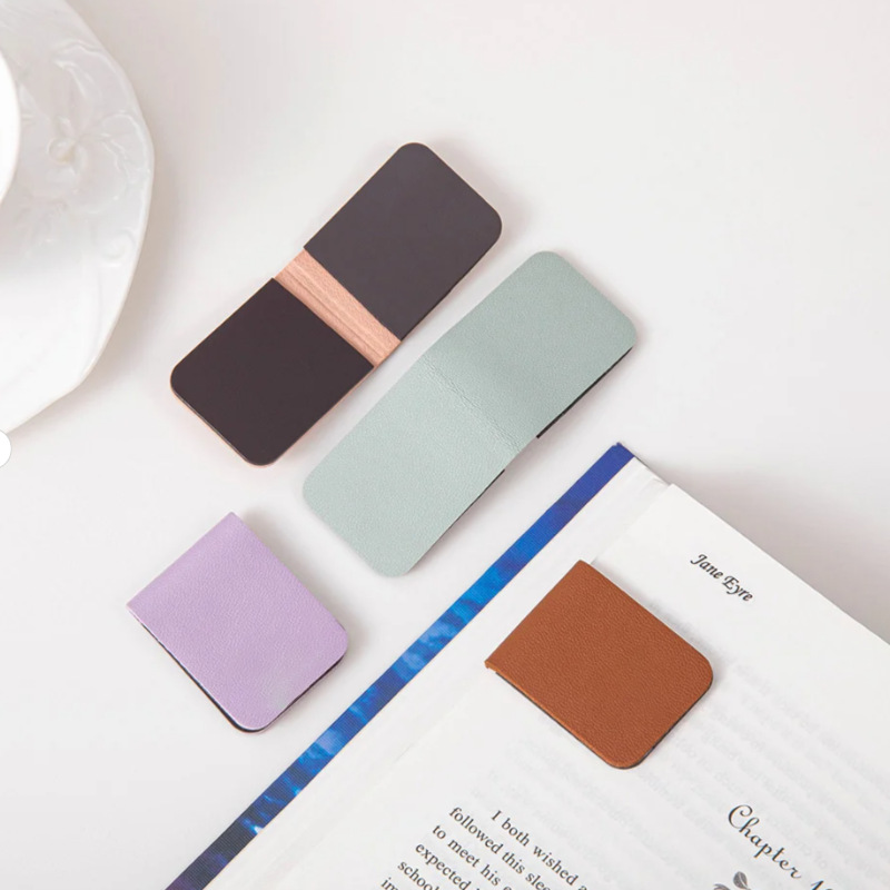 Bookmark Magnetic Clip - Premium Deri Manyetik Yer İmi, Dikdörtgen