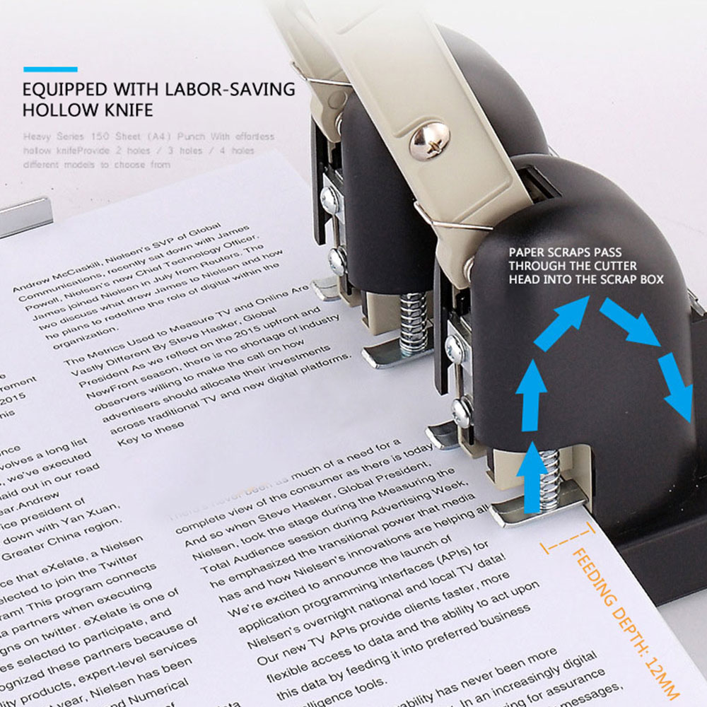 Paper Punch 3 Hole - HOT Ağır Hizmet Tipi A4 Kağıt