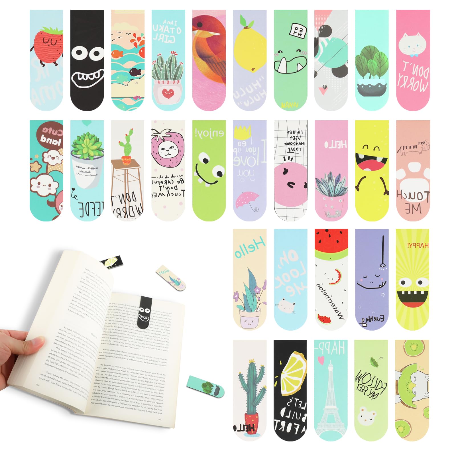 Bookmark Magnetic Clip - Çocuklar ve Kitap Severler için 18