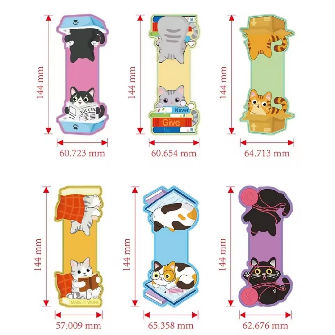 Bookmark Magnetic Clip - 1 takım Yaratıcı Kedi Desenli Manyetik