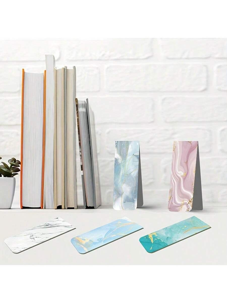 10 adet Çeşitli Mermer Tasarım - Bookmark Magnetic Clip incelemesi ve fiyatı