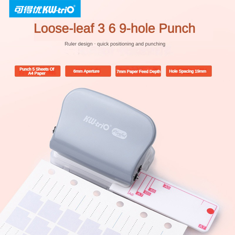 KW-Trio A5 B5 A6 3 Delik 6 Del - Paper Punch 3 Hole incelemesi ve fiyatı